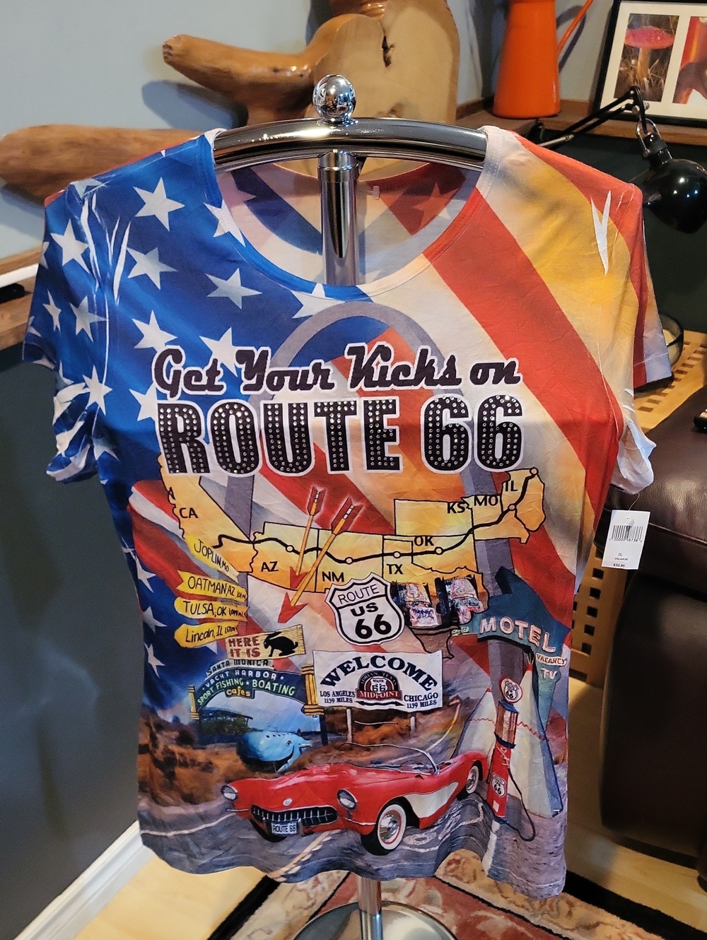 Route 66 Women's Disney Graphic Tee - Red, Blue, White